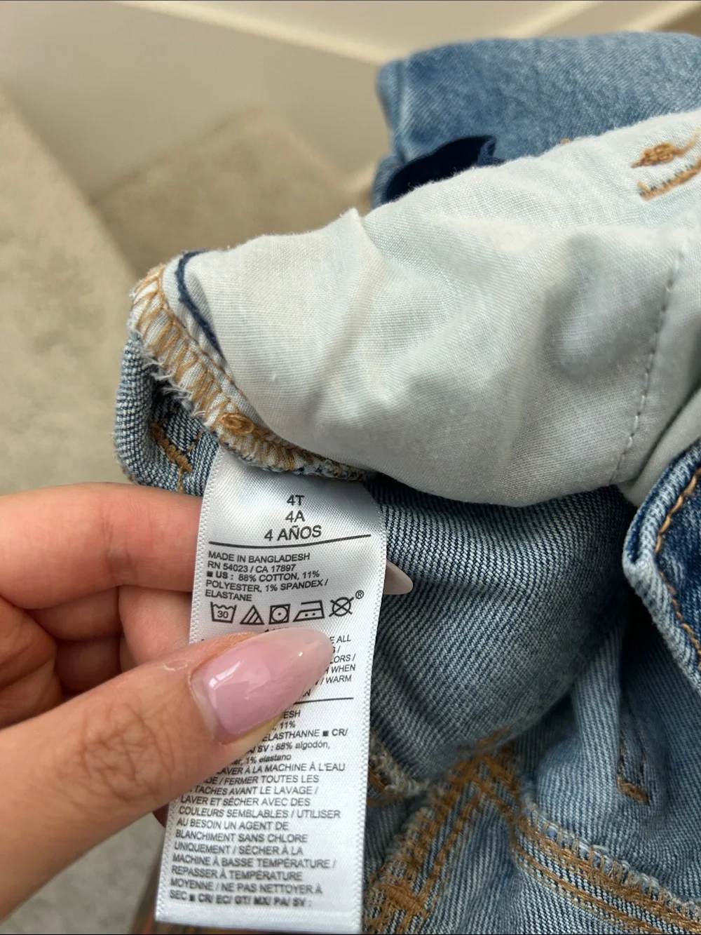 Old Navy Boys 4T Medium Blue Straight Jeans